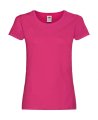 Goedkope Dames T-shirt Fruit of the Loom Lady fit 61-420-0 Fuchsia